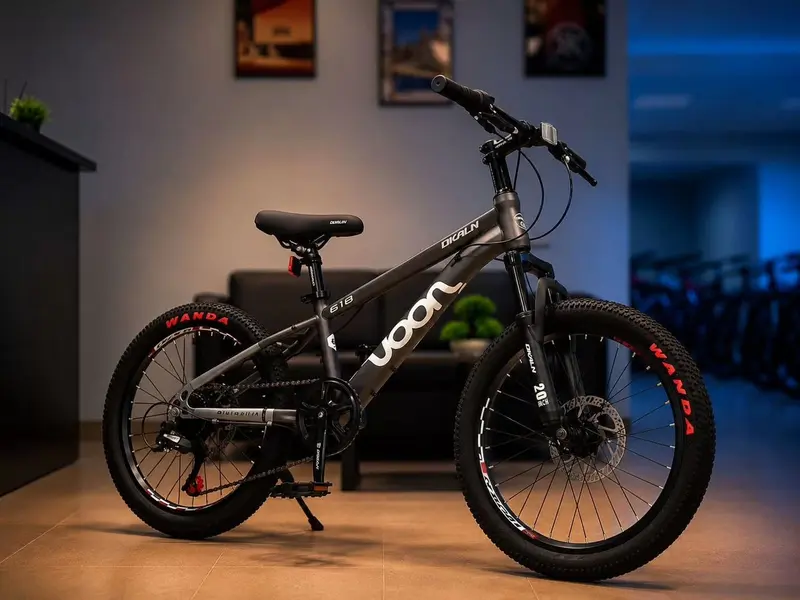 Детский горный велосипед DKALN 618 20, 20", серый, общий вид