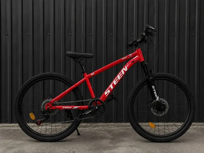 Горный велосипед, 24", красный, общий вид