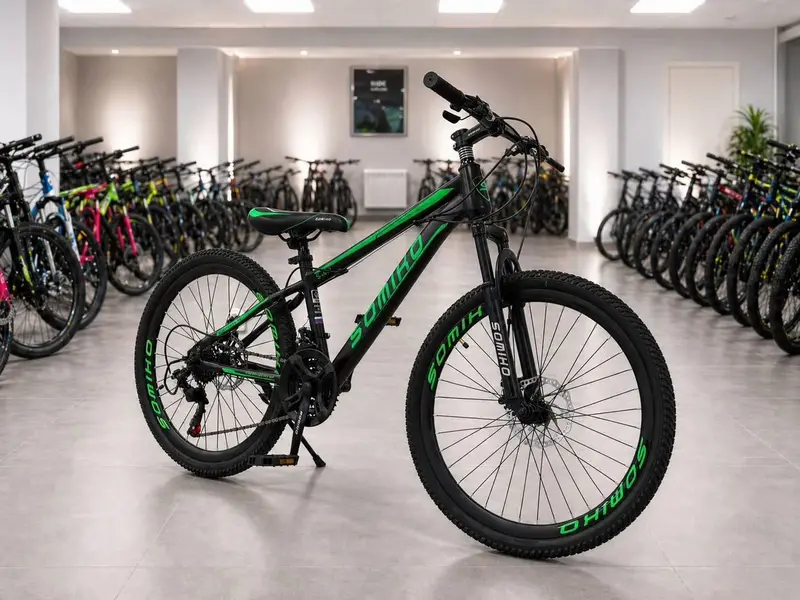 Горный велосипед, 24", чёрный, общий вид