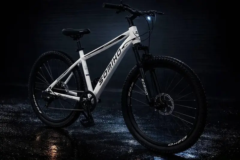 Горный велосипед, 26", белый, общий вид