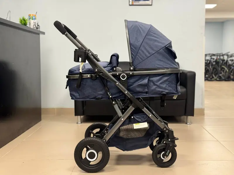 Коляска LuxMom Эконом, 2 в 1, синий, фото 2
